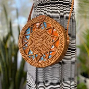 Round Wicker Bag